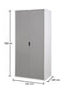 2 Door Wardrobe Bedroom Storage Hanging Rail White & Grey Furniture