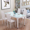 Set of 2 Dining Chairs PULeather Padded Seat High Back Metal Legs Home Furniture