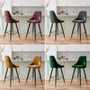2pcs Upholstered Bar Stools High Seat Kitchen Breakfast Dining Counter Chairs