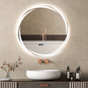 Illuminated Bathroom Mirror LED Light Demister Touch Sensor Time Display