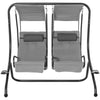 2Seater Garden Swing Outdoor Patio 2Separate Chairs Handrails Removable Canopy
