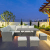 Rattan Outdoor Garden Furniture Conservatory Corner Sofa Patio Set 9 Seater
