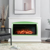 34 Inch Electric Fireplace 7 Color LED Light Surround Suite Fire Heater + Remote