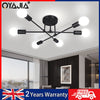 Modern Chandelier LED Lamp Black Frame Ceiling Light Living Room Pendant Lights