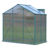 Aluminium Greenhouse Polycarbonate Garden Shed Grow House Green Frame 4 Sizes