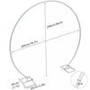 2M/2.2M/2.4M Removable Round Wedding Arch Metal Backdrop Flower Garland Frame