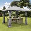 3m x 3m Gazebo Marquee Heavy Duty Garden Tent Showerproof Full Side Curtains