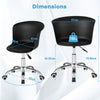 2Pcs Office Armless Computer Desk Chair Height Adjustable Swivel Task Chair