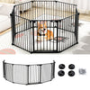 Outdoor Metal Pet Dog Stair Gate Safety Guard Baby Toddler Stair Doorway Cage UK