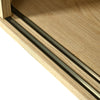 Rattan Sideboard Buffet with Storage, Cabinet with 3 Sliding Doors and 3 Drawers