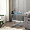 Round Side Coffee Table Tray Sofa Desk LivingRoom Night Stand End Metal Console
