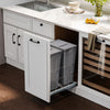 Pull out Kitchen Bin, 21L+21L Built-In Cupboard Bins for Kitchen, Under Sink Bin
