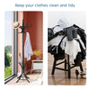 Freestanding Coat Rack Wooden Coat Tree Hat Hanger Standing Rack w/12 Hook Black