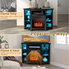 Fireplace TV Stand for TVs up to 50 Inches Electric Fireplace Insert LED Lights