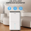 20L/Day Portable Dehumidifier with 24H Timer, Auto Defog, Laundry Drying,4L Awji