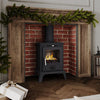 Black Logs Fire 5000W Heater Flame Effect Free Standing Fireplace Stove Home