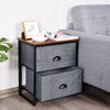 Chest of Drawers w/ 2 Drawers Home Storage Organizer Unit Modern Fabric Dresser