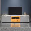 Panana 160cm TV Unit Stand Cabinet White High Gloss 2 Door Storage RGB LED Light