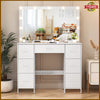 Large Dressing Table with LED Mirror Modern Makeup Desk Vanity Table 7 Drawers