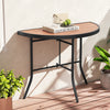 Portable Dining Table Semi Circle Catering Table-Brown