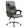 Office Chair Home Desk Chair with Faux Leather Padded Armrest Swivel Chair Grey