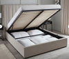 Dusk Madison Stone Grey Linen Look Fabric King Size Ottoman Storage Bed RRP £899