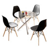 Muti Types Dining Table Kitchen Room Glass Top Metal Frame Table Desk Only Table