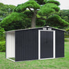 8 x 6ft Metal Garden Shed Log Firewood Stacking House Outdoor Storage Toolshed