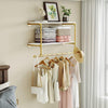 Retro Coat Rack Industrial Pipe WallMounted Clothes Hanging Rail Hallway Bedroom