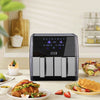 8 in 1 Double Drawer Air Fryer 2 Basket Zone Digital Family 1700W 9L w/Timer