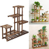 Large Wooden Plant Flower Stand Pot Open Display Shelf Outdoor Indoor Tall Rack