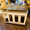 White Pet Dog Cage with Door Wooden Dog Crate Sturdy Indoor Kennel Pet Cabinet