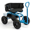 Outdoor Heavy-Duty Gardening Cart w/ 26 cm Tires-Blue