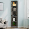 5-Tier Corner Bookshelf, 30x30x180cm Wooden Shelf for Living Room, Office