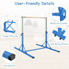Kids Foldable Gymnastics Bar Adjustable Horizontal High Bars Home Training Gym