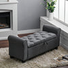Chesterfield Ottoman Bed End Bench Armed Storage Box Linen Padded Window Seat