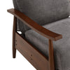 Living Room Reclining Armchair Wooden Frame Upholstered Accent Chair Recliner