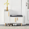Large Shoe Bench Shoe Storage Rack Cabinets with Padded Seat Cushion for Hallway