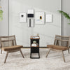 LED Side Table 3 Color Lighted Bedside Sofa End Table with Storage Pocket Brown