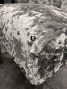 Dining Chair x2 Silver Crushed Velvet With Chrome Leg & Lion Knocker Back