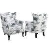 Butterfly Velvet Armchair Wingback Tub Chairs Padded Leisure Sofa Living Room UK
