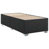 Box Spring Bed with Black 90x190 Faux Leather N8G5