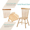 2pcs Solid Wood Windsor Dining Chairs Practical Kitchen Chair Spindle Backrest