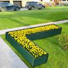 Outdoor Garden Metal Raised Vegetable Planter Flower Trough Herb Grow Bed Box