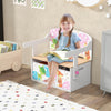 3-in-1 Kids Convertible Activity Bench Kids Table Chair Set Toddlers Toy Storage