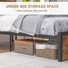 Single - Industrial Style Single Bed Frame with Storage Headboard and Underneath