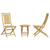 3 Piece Bistro Set Bamboo F0U4