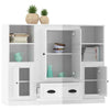 Camerina Highboards 3 pcs High Gloss White Engineered M8Z4