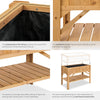 Raised Plant Bed Shelf Garden Wooden Box Flowers Herbs Vegetables Outdoor Patio