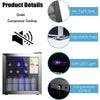 46L Drinks Cooler Fridge Glass Door Compact Counter Top Beer Wine Chiller